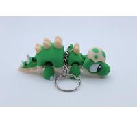 Stegosaurus Fidget Figurine with Egg - Dinosaur Sensory Toy for Stress Relief & Collectors (Keyring Version)
