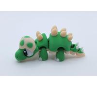 Stegosaurus Fidget Figurine with Egg - Dinosaur Sensory Toy for Stress Relief & Collectors (With Shell)