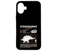 Stegosaurus Funny Size Chart Dinosaur Case for iPhone 16 Plus