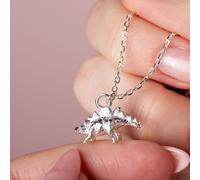 Stegosaurus Silver Necklace