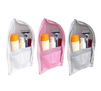 Stehende Kosmetiktasche | Tragbarer, wasserdichter Netzorganizer | 3-teilige Reise-Kosmetiktasche mit Reißverschluss | Für Damen, Dusche, Badezimmer, Kreuzfahrten, Hygiene, Schönheit und Hautpflege