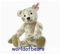 Steiff 037245 Signature Green Teddy Bear Jointed Fabric Limited Edition
