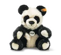 Steiff 060021 Manschli Panda Sitting Black and Cream Long Plush Teddy