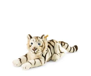 Steiff 066153 Bharat The Tiger Plush Striped Bengal White Tiger Soft Toy