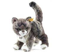 Steiff 099335 Kitty Cat Grey and Beige Plush Kitten