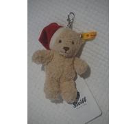 Steiff 112607 Cosy Christmas Pendant Ben Keyring Plush Bear Wearing Santa Hat