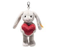 Steiff Hoppie Love 112706 Keyring Rabbit 15 cm with Heart Light Grey