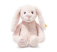 Steiff 242106 Soft Cuddly Friends My First Hoppie Rabbit - 26 cm - Cuddly Toy for Babies - Pink, 168 g