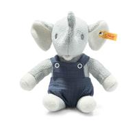 Steiff 242403 GOTS Eliot Elephant, Light Grey/Blue