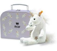 Steiff 708015 Cuddly Toy Unicorn in Suitcase, Cute Stuffed Toy, Children, Boys & Girls, Friends, Plush Toy 20 cm, White