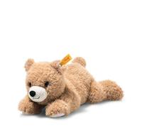 Steiff Barny Brown Bear lying 22 cm, Stuffed Animal Teddybear, fluffy Plush-Toy for playing & cuddling, Teddy made of cuddly soft Plush for gentle Baby Skin, Machine washable