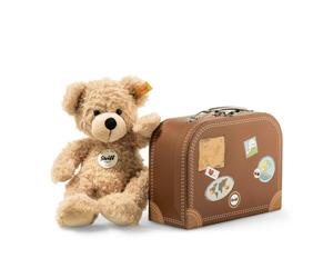 Steiff Bear With Suitcase Official Fynn Cuddly Teddy Soft Toy Gift 28cm 111471