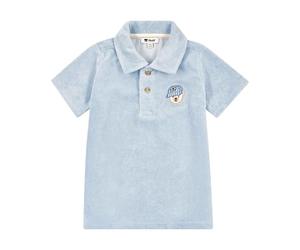 Steiff Boys' Short-Sleeved Polo Shirt, Chambray Blue, 110