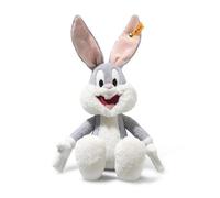 Steiff Bugs Bunny cuddly toy, cute stuffed toy, children, boys & girls, Friends, plush animal 32 cm, grey, 024672