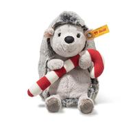 Steiff Cuddly Toy Cosy Christmas Hedgy Hedgehog, Cute Stuffed Toy with Plastic Eyes, Children, Boys & Girls, Friends, Plush Toy 18 cm, Grey, 059001