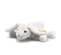 Steiff Cuddly Toy Floppy Hoppel Rabbit, Cute Stuffed Toy, Boys, Girls & Babies from 0 Months, Friends, Plush Toy 20 cm, Light Grey, 242694
