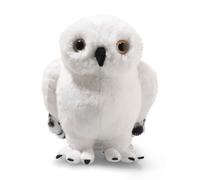 Steiff cuddly toy Hedwig the Owl, Harry Potter, cute soft toy with plastic eyes, children, boys & girls, friends, plush toy 21 cm, white, 024214