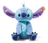 Steiff Disney Originals Stitch Cuddly Toy, Cute Stuffed Toy with Plastic Eyes, Children, Boys & Girls, Friends, Plush Toy 22 cm, Medium Blue, 024696