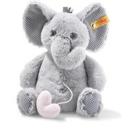 Steiff Soft Cuddly Friends Ellie Elephant Music Box, 26 cm, Light Grey
