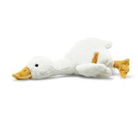 Steiff Gilda Goose white 26 cm, Soft Cuddly Friends, Stuffed Animal Farm Goose, fluffy Plush-Toy for playing & cuddling, made of cuddly soft Plush for gentle Baby Skin, Machine washable