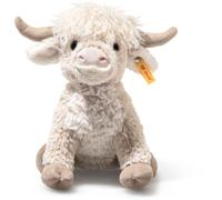 Steiff Harper Highland Cow 24 cm, beige furry plush cow, cuddly farm animal plush toy for children, machine washable