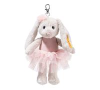 Steiff Hoppie Ballet Rabbit Pendant 16 cm Colourful Plush Toy with Floppy Ears, Fluffy Keyring in Ballet Outfit, Cuddly Toy Lucky Charm for Girls and Boys, Machine Washable