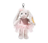 Steiff Hoppie Ballet Rabbit Pendant 16 cm Colourful Plush Toy with Floppy Ears, Fluffy Keyring in Ballet Outfit, Cuddly Toy Lucky Charm for Girls and Boys, Machine Washable