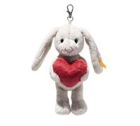 Steiff Hoppie Love 112706 Keyring Rabbit 15 cm with Heart Light Grey