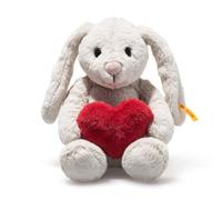 Steiff Hoppie Rabbit Love Teddy Soft Toy 16Cm, Light Grey