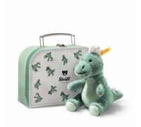 Steiff Joshi Green T-Rex Dinosaur Soft Toy With Suitcase 16cm 067280