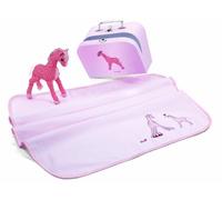 Steiff Little Circus Giraffe Gift in Suitcase Set for Newborn (Large, Pale Pink)