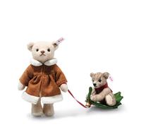 Steiff Mama Teddy Bear With Child On Holly Express