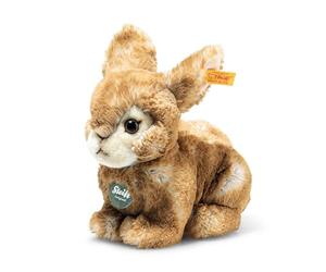 Steiff Melly Rabbit sitting brown 20 cm, Teddies for Tomorrow, Stuffed Animal Rabbit, fluffy Plush-Toy for playing & cuddling, made of cuddly soft Plush, Machine washable