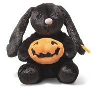 Steiff cuddly animal Mr. Spice Hoppie Bunny, cute stuffed animal, children, boys & girls, Friends, plush toy 16 cm, black, 081132