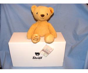 Steiff My First Bear Brown Soft Body Plush Gift 242120 Bear New Baby GIFT BOXED
