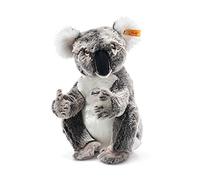 Steiff National Geographic Yuku Koala-29 cm-Cuddly Toy for Children-Sitting-Washable-Grey/White (355745), 29 cm