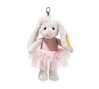 Steiff Hoppie Ballet Rabbit Pendant 16 cm Colourful Plush Toy with Floppy Ears, Fluffy Keyring in Ballet Outfit, Cuddly Toy Lucky Charm for Girls and Boys, Machine Washable