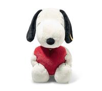 Steiff Snoopy Love Cuddly Toy, Cute Soft Toy, Boys, Girls & Babies from 0 Months, Friends, Plush Toy 30 cm, White, 024375