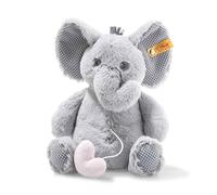 Steiff Soft Cuddly Friends Ellie Elephant Music Box, 26 cm, Light Grey