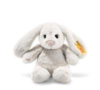 Steiff Soft Cuddly Friends Hoppie Rabbit, Light Grey, 18cm Steiff Carrier Bag