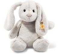 Steiff Soft Cuddly Friends Hoppie Rabbit, Light Grey, 28 Cm, 80470, Rainy Day