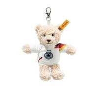 Steiff Soft Toy Mila Teddy Bear DFB Pendant, Cute Stuffed Animal with Plastic Eyes, Children, Boys & Girls, Friends, Plush Toy 12 cm, Beige, 988820