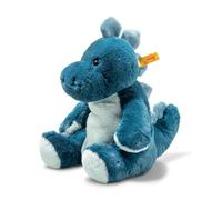 Steiff Spott Stegosaurus petrol-blue 28 cm, Soft Cuddly Friends, Stuffed Animal Dinosaur, fluffy Plush-Toy for playing & cuddling, made of cuddly soft Plush for gentle Baby Skin, Machine washable