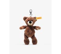 Steiff 'Fynn' Teddy Bear Keyring - chocolate brown soft toy keychain - 112584
