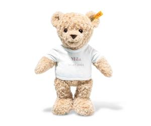 Steiff Teddy Bear for Birth cuddly toy, cute stuffed toy, boys, girls & babies from 0 months, plush toy 32 cm, beige, 242748