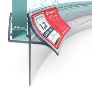 STEIGNER 70cm UK09 Curved Shower Screen Seal Suitable for Use On Glass Thicknesses of 5/6 / 7/8 mm Stops Leaks and Creates A Barrier for Round Enclosures