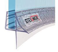 STEIGNER 80cm UK09 Curved Shower Screen Seal Suitable for Use On Glass Thicknesses of 5/6 / 7/8 mm Stops Leaks and Creates A Barrier for Round Enclosures