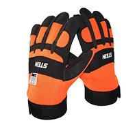 Stein Chainsaw Protective Gloves Class 0 Size 9 - EN 381-7 Left-Hand Saw Protection Leather Forestry PPE