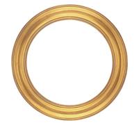 Stein Design Round Frames - Hand-Finished Open-Back Round Frames for Canvas, does not include glass or backing - [Gold - 10" Diameter]