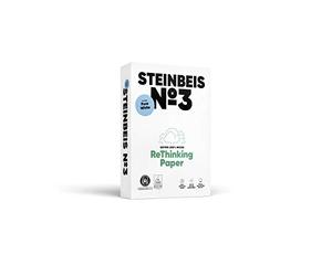 STEINBEIS N°3 PUREWHITE, 100% Recycled Paper, Natural Colour, 80 g, A4, Blue Angel, Ream of 500 Sheets